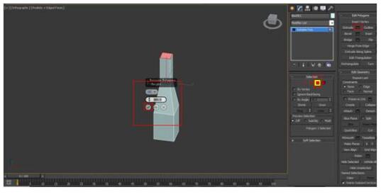 在選擇面進行Extrude(擠出)